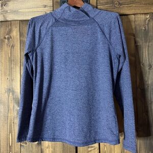 Apana Heathered Blue Long Sleeve Top